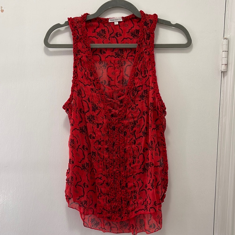 Poupette St Barth Sleeveless Blouse, Size S